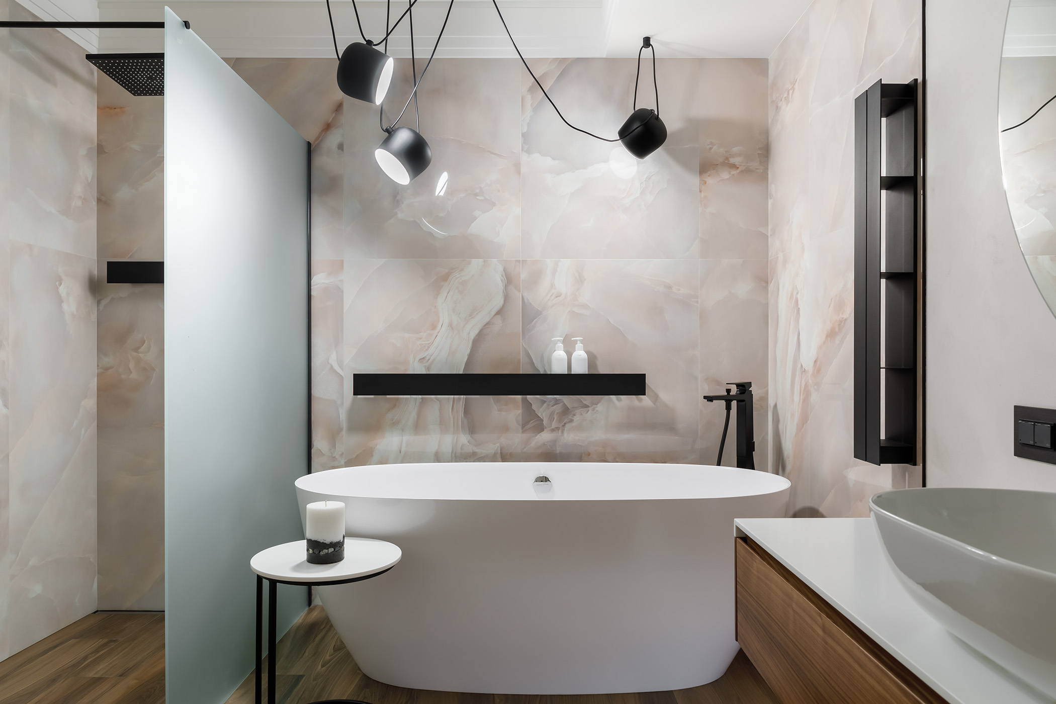 Мебель для ванной изготовлена мебельным ателье SetusProduction - проекты Setus Design